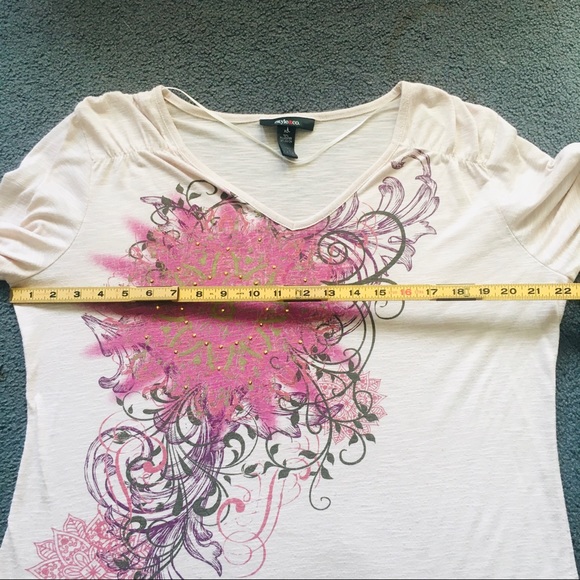 Style & Co top beautiful flower design - Picture 5 of 8